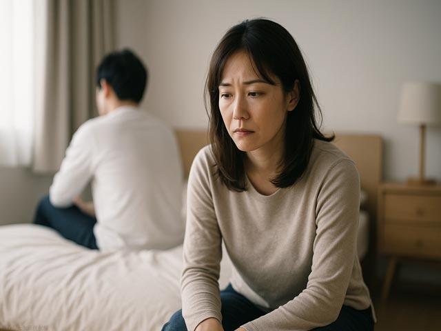 職場や家庭の愚痴ばかり言う夫に対し離婚を考え始めた妻のイメージ画像 作成:暮らしと生活便利館